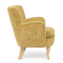 Poltrona Chenille ocra Bizzotto vista