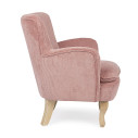 Poltrona Chenille rosa Bizzotto vista