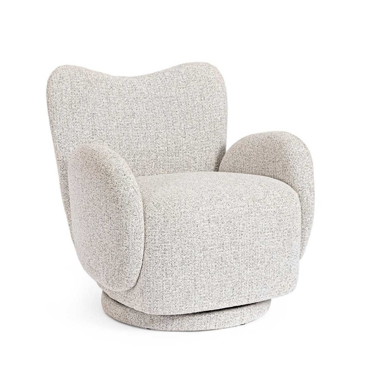 Poltrona Girevole Harper grigio chiaro