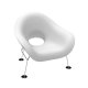 Pupa Armchair Chrome Base Indoor Qeeboo vista