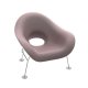 Pupa Armchair Chrome Base Indoor Qeeboo vista