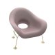 Pupa Armchair Brass Base Indoor Qeeboo vista