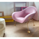 Pupa Armchair Brass Base Indoor Qeeboo ambientazione