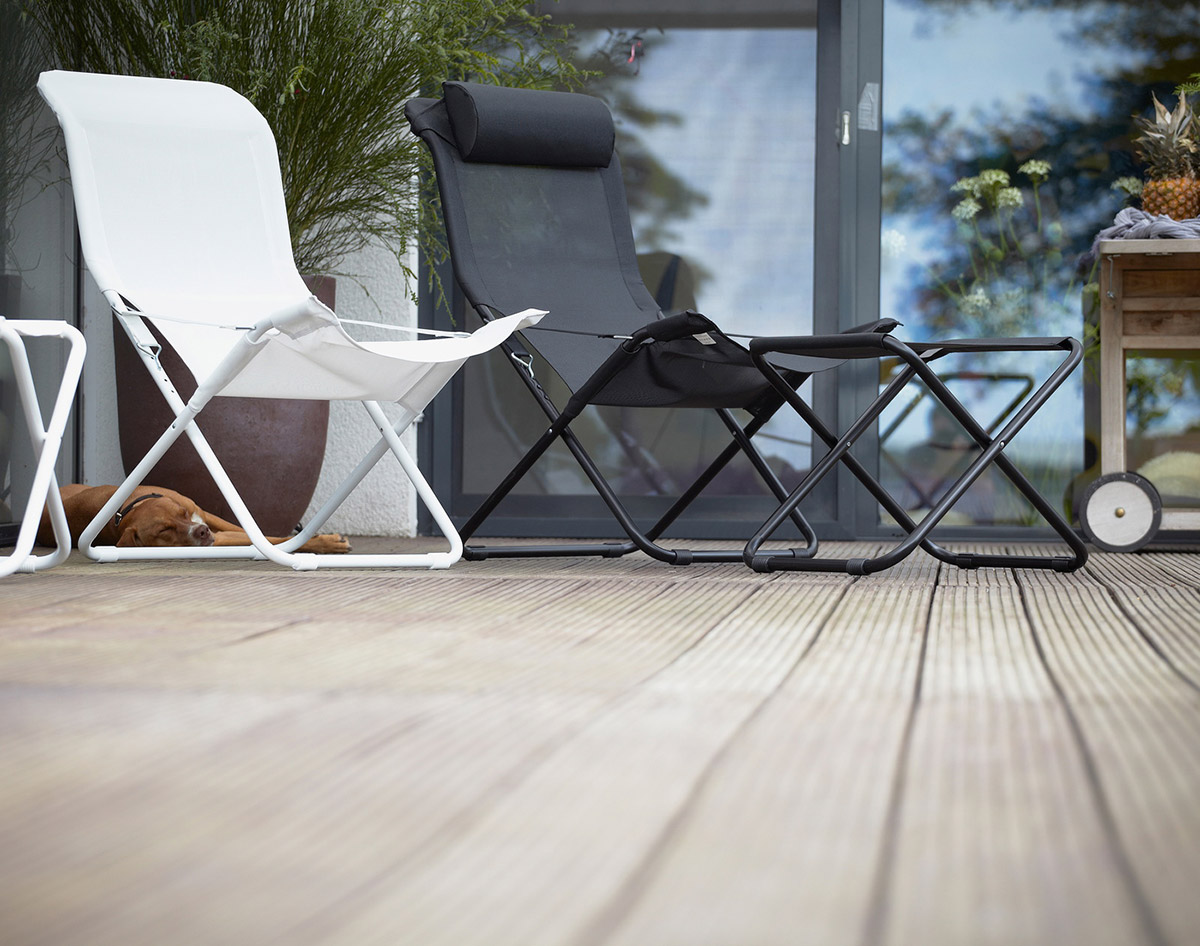 Sdraio Alluminio Sedia Sdraio FIESTA FIAM Telaio Acciaio Bianco