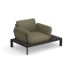 Poltrona Tami Emu Nero con rivestimento verde