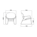 Tondina Lounge Poltrona Infiniti Design dimensioni