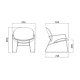 Tondina Lounge Poltrona Infiniti Design dimensioni