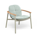 Poltrona Twins Alu-Teak Emu cuscino seduta-schienale