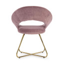 Poltrona Vanity oro velluto rosa Bizzotto vista