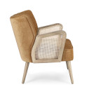 Poltrona Virna mustard Bizzotto vista