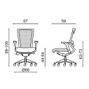 Poltrona X-Chair 111 Presidenziale Milani dimensioni