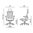 Poltrona X-Chair 113 Presidenziale Milani dimensioni