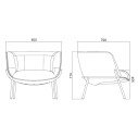 BomBom Poltroncina 4 Gambe Infiniti Design dimensioni