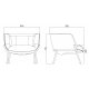 BomBom Poltroncina 4 Gambe Infiniti Design dimensioni