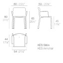 Poltroncina Kes Vondom dimensioni