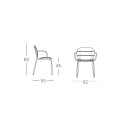 Poltroncina Si-Si Wood Scab dimensioni