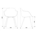 Sicla Poltroncina 4 gambe Infiniti Design dimensioni