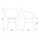 Sicla Poltroncina gambe legno Infiniti Design dimensioni