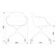 Sicla Poltroncina girevole con ruote Infiniti Design dimensioni