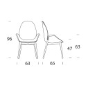 Poltroncina Sorrento T8043S Tonin Casa dimensioni