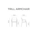 Poltroncina Trill Bistrot Nardi Outdoor Dimensioni