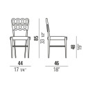Sedia Ponti 969 BBB Italia dimensioni