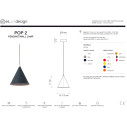 Pop 2 Lampada a sospensione/muro In-es.artdesign scheda tecnica