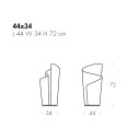 Portaombrelli Narciso T7490 Tonin Casa dimensioni