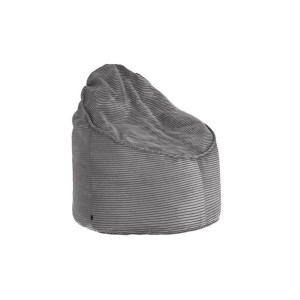 Pouf Bimba velluto a coste grigio