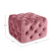 Pouf Evan velluto blush S Bizzotto dimensioni