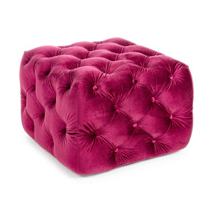Pouf Evan velluto burgundy S