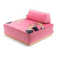 Pouf Lipsticks Pink Seletti dettaglio optional cuscino schienale