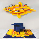 Primitive Bookshelf Qeeboo due moduli Yellow