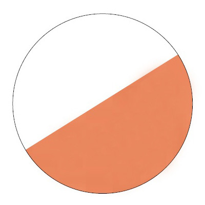 L7 - Struttura bianco - Cuscini Tessuto arancione