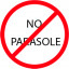 No parasole