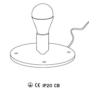 MIS-II/D - Impianto IP20 indoor - lampadina non inclusa (+€ 39,96)