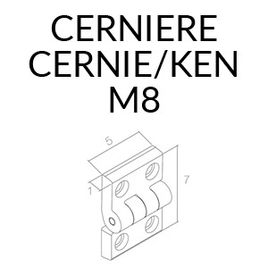 CERNIE/KEN M8 - 2X/Poliammide ad alta resistenza e perno di rotazione in acciaio inox AISI 303 (+€ 41,44)