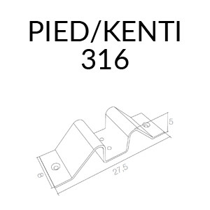 PIED/KENTI 316 - 2X/Acciaio INOX 316 (+€ 110,26)