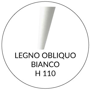 Legno Obliquo H 11 cm | Bianco  (+€ 40,57)