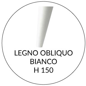 Legno Obliquo H 15 cm | Bianco  (+€ 46,55)