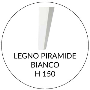 Legno Piramide H 15 cm | Bianco  (+€ 46,55)