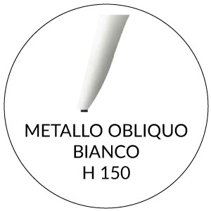 Metallo Obliquo H 15 cm | Bianco (+€ 278,40)