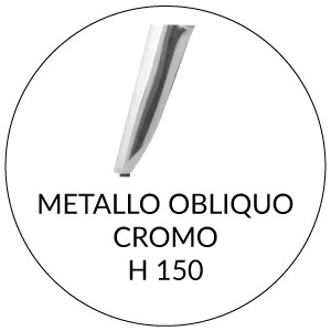Metallo Obliquo H 15 cm | Cromo (+€ 278,40)