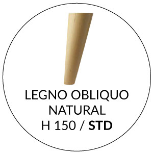 Legno Obliquo H 15 cm | Natural  - STD