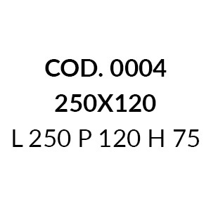 COD. 0004 - L 250 P 120 H 75 cm (+€ 502,68)