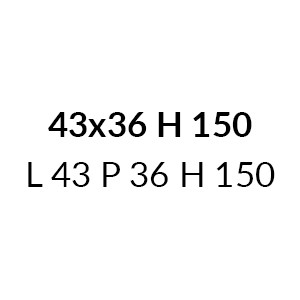 43X36 H 150 - L 43 P 36 H 150 cm