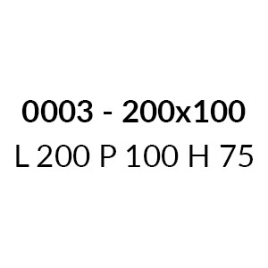 0003 - L 200 P 100 H 75 cm (+€ 39,05)