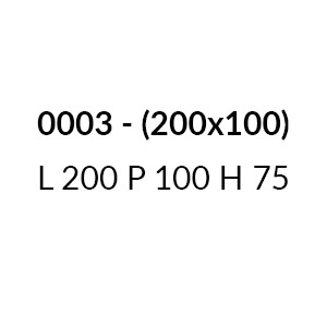0003 - L 200 P 100 H 75 cm
