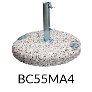 BC55MA4 - Base in cemento graniglia e tubo incluso / 55 Kg (+€ 86,72)