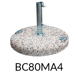 BC80MA4 - Base in cemento graniglia e tubo incluso / 80 Kg (+€ 114,21)